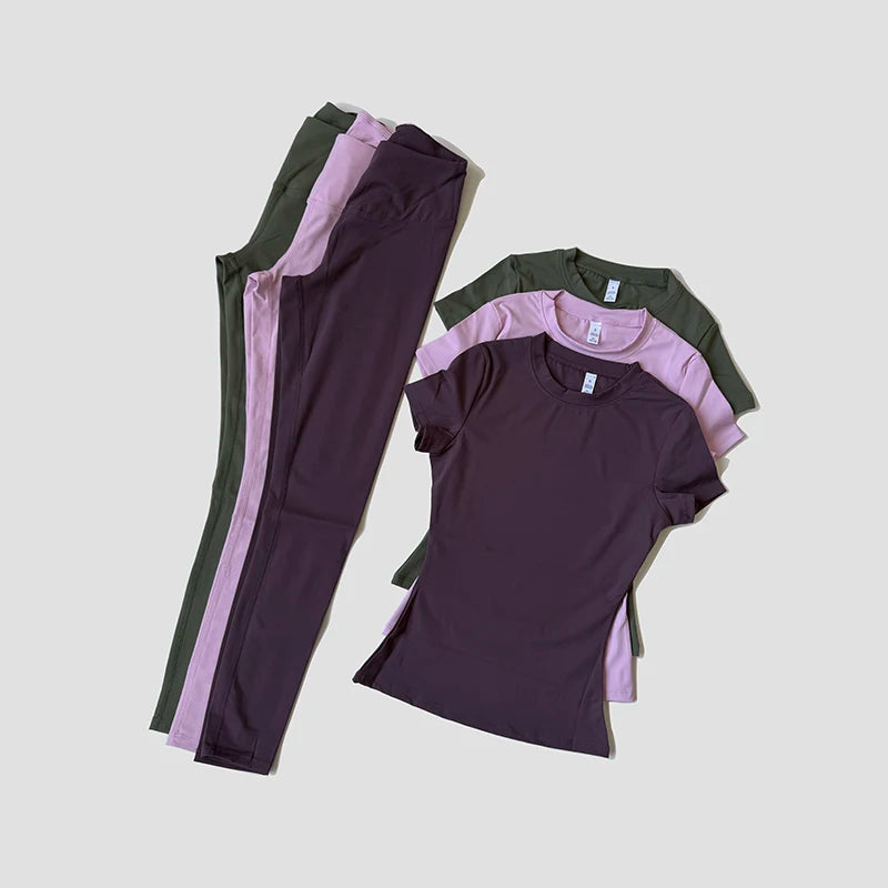 Short-Sleeve Yoga Set